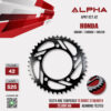 ALPHA SPROCKET สเตอร์หลัง 42 ฟัน (525) สีดำ ใช้สำหรับมอเตอร์ไซค์ Honda CB650F / CBR650F / CB650R [ APR1127.42 ]