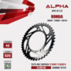 ALPHA SPROCKET สเตอร์หลัง 42 ฟัน (525) สีดำ ใช้สำหรับมอเตอร์ไซค์ Honda CB650F / CBR650F / CB650R [ APR1127.42 ]