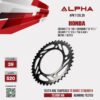 ALPHA SPROCKET สเตอร์หลัง 39 ฟัน (520) สีดำ ใช้สำหรับมอเตอร์ไซค์ Honda CB500X ('13-'18) / CBR500R ('13-'21) / CB500F ('13-'21) / 750 X-Adv / NC700 / NC750 [ APR1128.39 ]