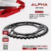 ALPHA SPROCKET สเตอร์หลัง 39 ฟัน (520) สีดำ ใช้สำหรับมอเตอร์ไซค์ Honda CB500X ('13-'18) / CBR500R ('13-'21) / CB500F ('13-'21) / 750 X-Adv / NC700 / NC750 [ APR1128.39 ]