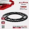 ALPHA SPROCKET สเตอร์หลัง 46 ฟัน (428) สีดำ ใช้สำหรับมอเตอร์ไซค์ Yamaha YZF-R15 ('17-'22) / MT-15 ('18-'22) / XSR155 [ APR1140.46 ]