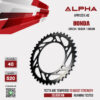 ALPHA SPROCKET สเตอร์หลัง 40 ฟัน (520) สีดำ ใช้สำหรับมอเตอร์ไซค์ Honda CBR250 / CB300F / CBR300 [ APR1201.40 ]