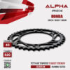 ALPHA SPROCKET สเตอร์หลัง 40 ฟัน (520) สีดำ ใช้สำหรับมอเตอร์ไซค์ Honda CBR250 / CB300F / CBR300 [ APR1201.40 ]