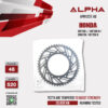 ALPHA SPROCKET สเตอร์หลัง 48 ฟัน (520) สีดำ ใช้สำหรับมอเตอร์ไซค์ Honda CRF250 L / CRF250 M / CRM250 / CRF250 R [ APR1237.48 ]