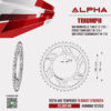 ALPHA SPROCKET สเตอร์หลัง 41 ฟัน (520) สีดำ ใช้สำหรับมอเตอร์ไซค์ Triumph 900 BONNEVILLE T100 ('17-'21) / STREET TWIN 900 ('16-'21) / 900 Street Scrambler ('16-'21) [ APR1026.41 ]