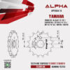 ALPHA SPROCKET สเตอร์หน้า 16 ฟัน ใช้สำหรับ Yamaha Spark135 / M-Slaz ('15-'22) / Exciter150 / YZF-R15 ('14-'21) / MT-15 ('18-'22) / WR155 / XSR155 [ APF0504.16 ]