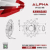 ALPHA SPROCKET สเตอร์หน้า 14 ฟัน มียาง ใช้สำหรับ Kawasaki KLX250 / D-tracker250 [ APF1330.14RB ]