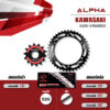 ALPHA SPROCKET ชุดโซ่-สเตอร์ โซ่ JOMTHAI Heavy Duty (520) สีเหล็ก เปลี่ยน Kawasaki KLX250 / D-tracker250 [14/39]