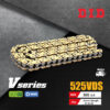 D.I.D โซ่ดี.ไอ.ดี รุ่น V-SERIES 525 VDS สีทอง มี O-RING [ DID 525-120 VDS GB ]