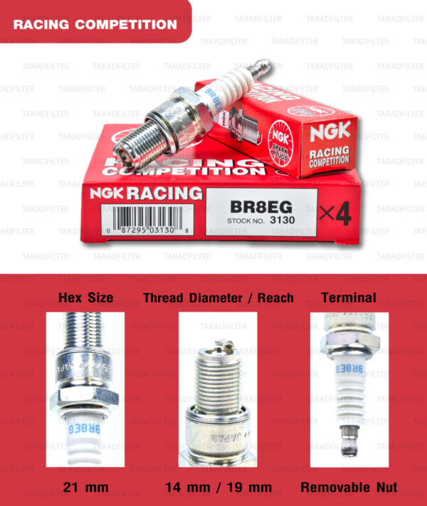 หัวเทียน NGK รุ่น Racing Competition【 BR8EG 】