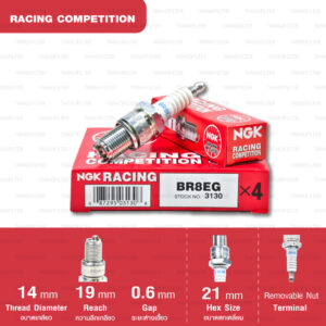 หัวเทียน NGK รุ่น Racing Competition【 BR8EG 】