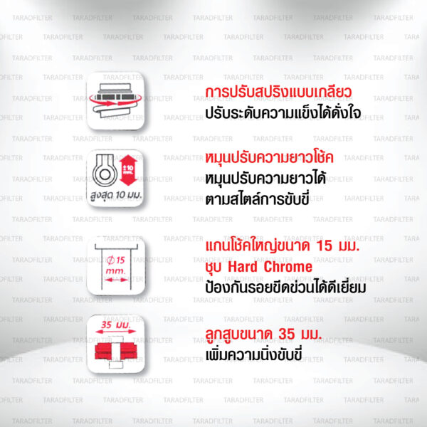 KYB โช๊คแก๊ส K-Alpha อัพเกรด Honda Wave 110i '21> / Wave 125i '23>【 RG2-1019-2 】สปริงแดง [ โช๊ค KYB แท้ ประกันโรงงาน 1 ปี ]